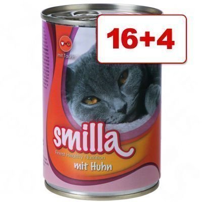 16 + 4 kaupan päälle! Smilla-pata 20 x 400 g - kana