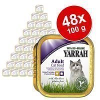 48 x 100 g Yarrah -säästöpakkaus - Wellness Pâté: kana & kalkkuna ja aloe vera