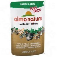 Almo Nature Green Label Raw 6 x 55 g -tuorepussit - kanankoipi