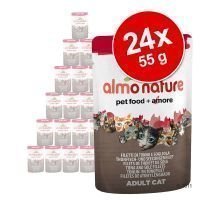Almo Nature Rouge Label Filets -säästöpakkaus 24 x 55 g - Rouge Label Filets: tonnikalafile & hummeri