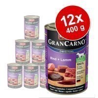 Animonda GranCarno Original -säästöpakkaus 12 x 400 g - Junior: nauta & kalkkunansydän