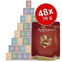 Applaws märkäruokapussi-säästöpakkaus 48 x 70 g - kananrinta & kurpitsa