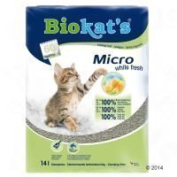 Biokat´s Micro White Fresh -kissanhiekka - säästöpakkaus: 2 x 14 l