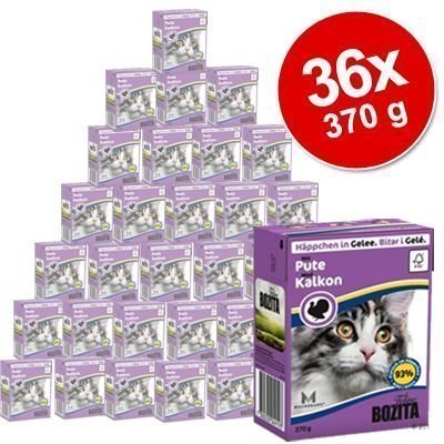 Bozita Chunks -säästöpakkaus 36 x 370 g - in Jelly: hirvi