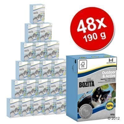 Bozita Feline Tetra Recart -säästöpakkaus: 48 x 190 g - Hair & Skin - Sensitive