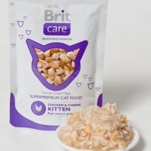 Brit Care Cat Chicken Cheese Kitten Pouch 24x80g
