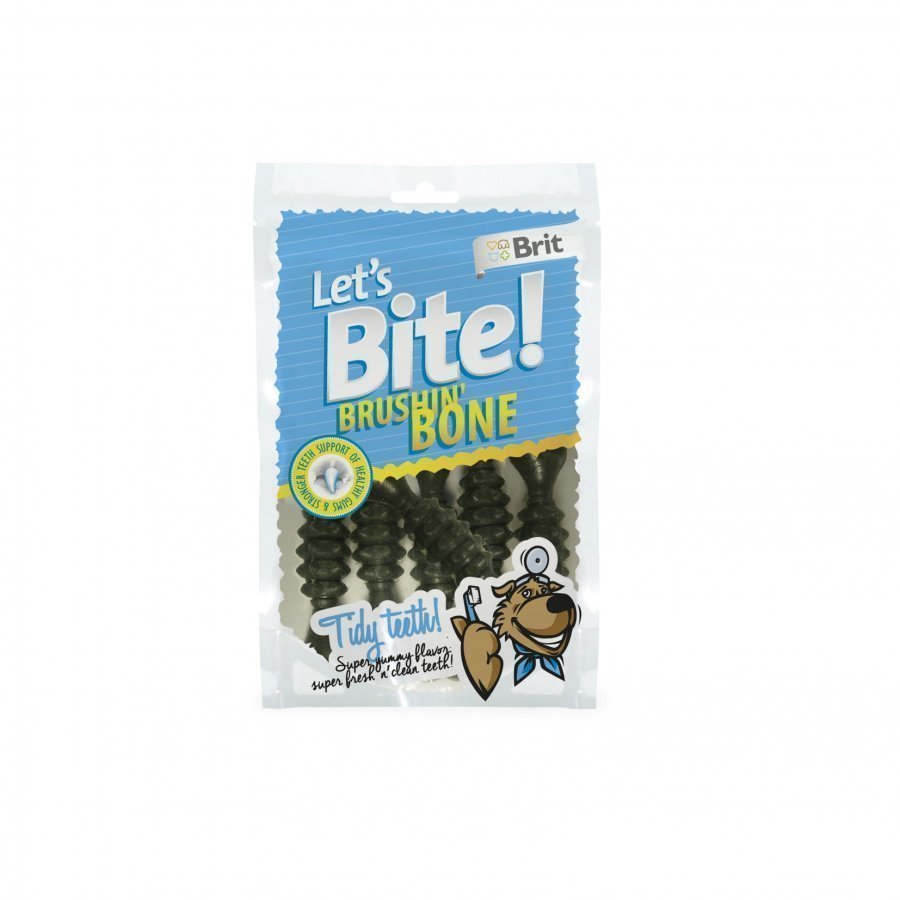 Brit Let's Bite Dental Brushin Bone 90g