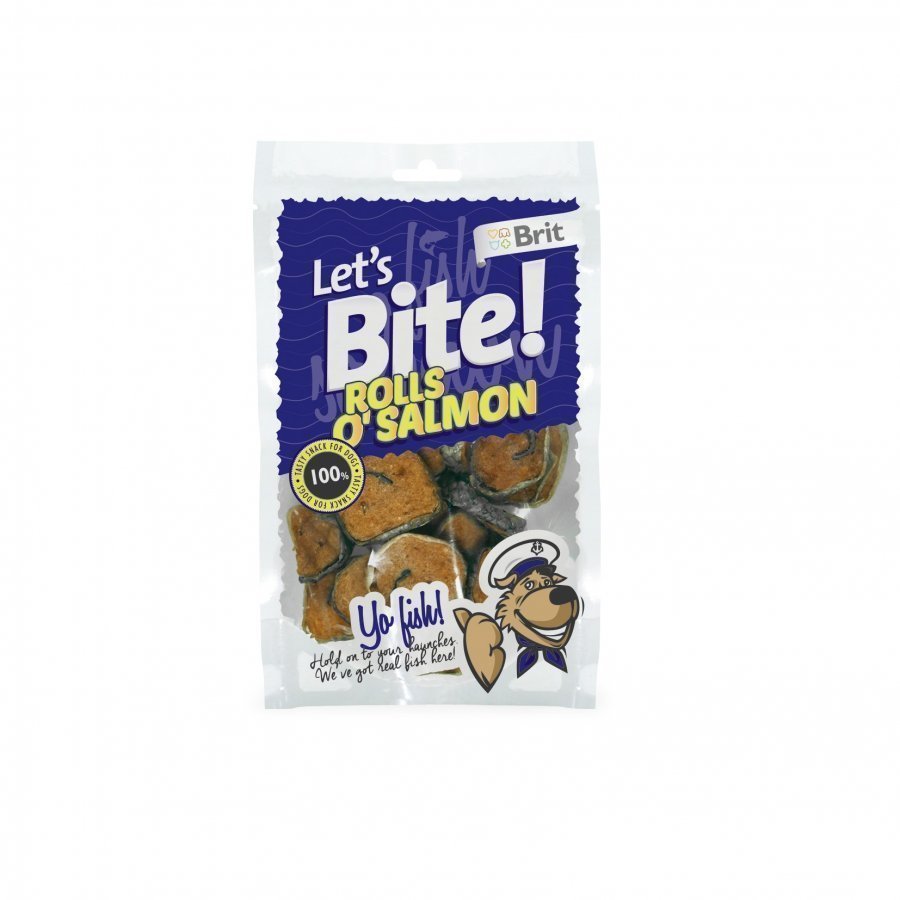 Brit Let's Bite Rolls O Salmon 80g