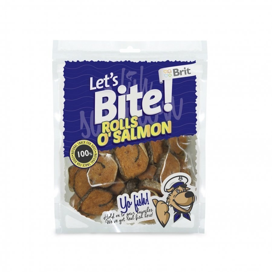 Brit Let's Bite Rolls O Salmon Storpack 400 G