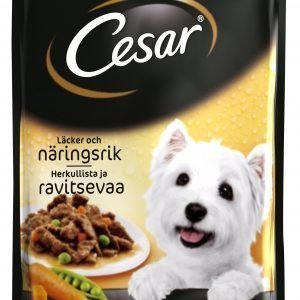 Cesar Kanaa & Kasviksia Kastikkeessa 100 G Annospakkaus