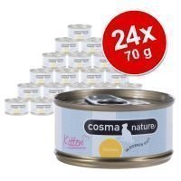 Cosma Nature Kitten -säästöpakkaus 24 x 70 g - kana & tonnikala