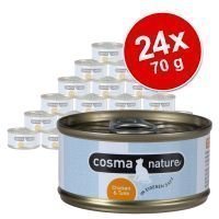 Cosma Nature -säästöpakkaus 24 x 70 g - tonnikala & katkarapu
