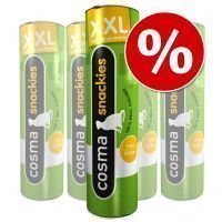 Cosma Snackies XXL -säästöpakkaus - mix: kana: 3 x 30 g & tonnikala 2 x 25 g