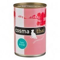 Cosma Thai hyytelössä 6 x 400 g - tonnikala & rapu