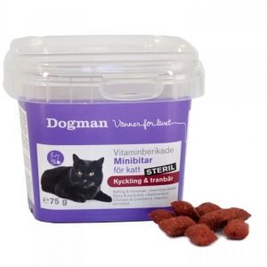 Dogman Katt Minibitar Kyckling & Tranbär 75g