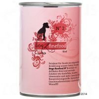 Dogz Finefood -purkkiruoka 6 x 400 g - riista & silli