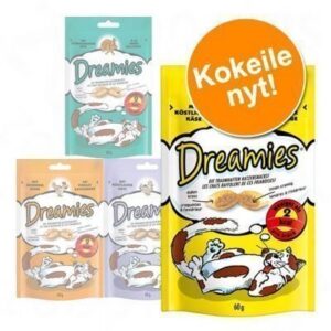 Dreamies "Dreamland" -kokeilupakkaus 4 x 60 g - juusto