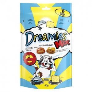 Dreamies Kissanruoka 60 G Mix Lohi&Juusto