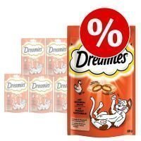 Dreamies-säästöpakkaus 6 x 55 / 60 / 180 g - ankka (6 x 60 g)