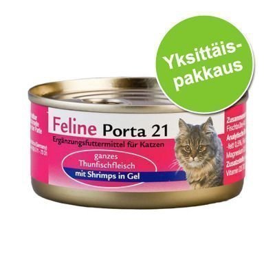 Feline Porta 21 -kissanruoka 1 x 90 g - tonnikala & katkarapu