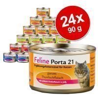 Feline Porta 21 -säästölajitelma 24 x 90 g - 24 x 90 g (4 eri makua)