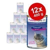 Feline Porta 21 -säästöpakkaus 12 x 400 g - kana & riisi (Sensitive)
