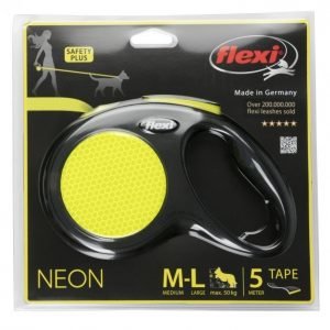 Flexi Koiran Flexi M-L 5m Nauha Max 50kg Neon