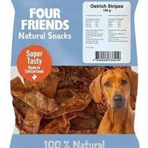 Four Friends Dog Ostrich Stripes 500g