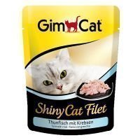 GimCat ShinyCat Pouch 6 x 70 g - tonnikala & rapu