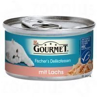 Gourmet Fisherman's Delights 12 / 24 / 48 x 85 g - lohi & pinaatti (24 x 85 g)