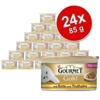 Gourmet Gold Double Delicacies 24 x 85 g - ankka & kalkkuna