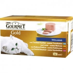 Gourmet Gold Kissanruoka 4x85g Mousse Lajitelma