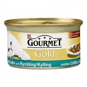 Gourmet Gold Kissanruoka 85g Lohi-Kana Kastike