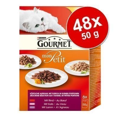 Gourmet Mon Petit -säästöpakkaus 48 x 50 g - liha- ja kaladuetto (48 x 50 g)
