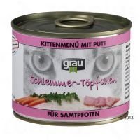 Grau Gourmet Kitten kalkkuna & porkkana - 6 x 100 g