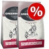 Greenwoods Adult -säästöpakkaus: 2 x 2 kg - Adult Duck & Rice