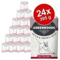 Greenwoods Adult -säästöpakkaus 24 x 395 g - Chicken & Brown Rice