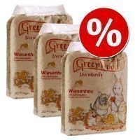 Greenwoods-säästöpakkaus: niittyheinä 3 kg - porkkanaheinä