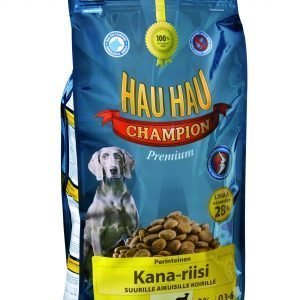 Hau-Hau Champion Kana-Riisi 15 Kg Täysravinto Suurille Koirille