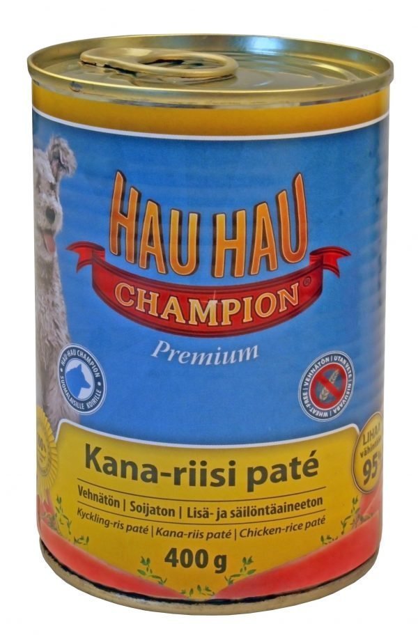 Hau-Hau Champion Kana-Riisi Pate 400 G Säilykeateria