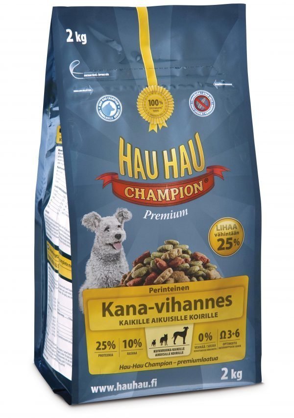 Hau-Hau Champion Kana-Vihannes 2 Kg Täysravinto