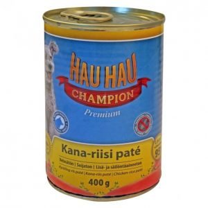 Hau-Hau Champion Koiranruoka 400g Kana-Riisi Patee