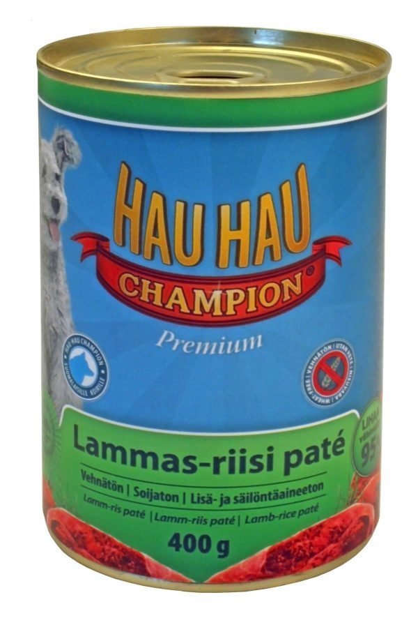 Hau-Hau Champion Lammas-Riisi Pate 400 G Säilykeateria