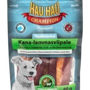 Hau-Hau Champion Täyslihaherkut 80 G Kana-Lammasviipale