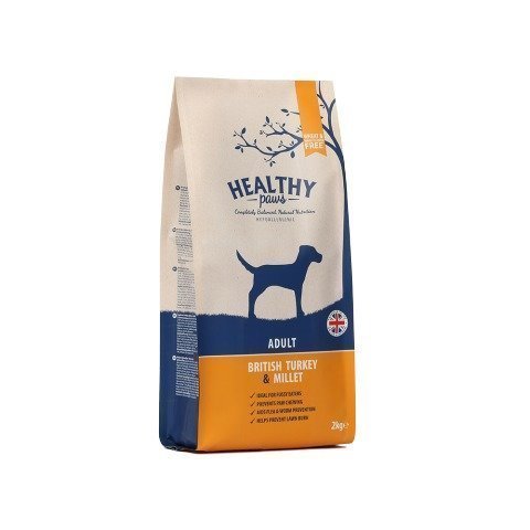 Healthy Paws Dog Adult British Turkey & Millet 2 Kg