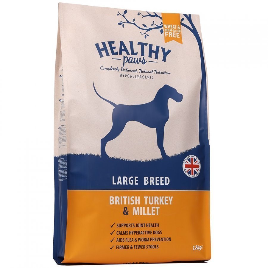 Healthy Paws Dog Adult Turkey & Millet Large Breed 12kg