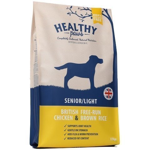 Healthy Paws Dog Senior / Light British Free Run Chicken & Brown Rice 12 Kg