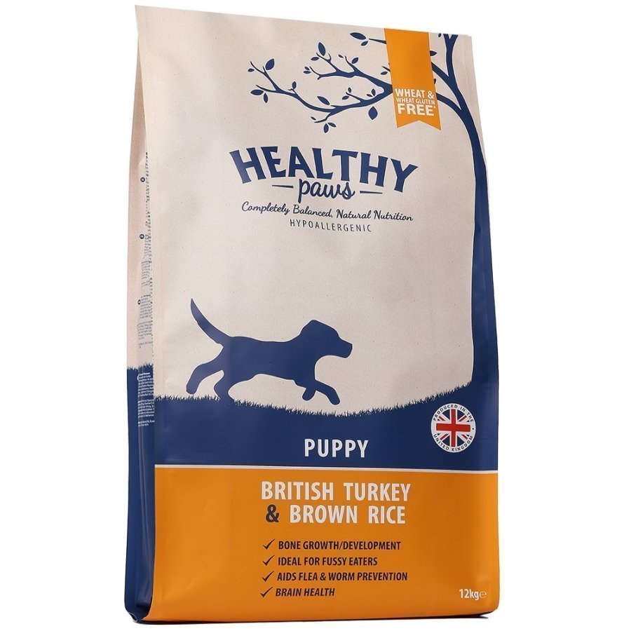 Healthy Paws Puppy British Turkey & Brown Rice 12 Kg