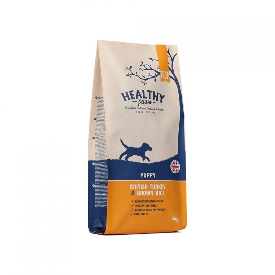 Healthy Paws Puppy British Turkey & Brown Rice 2 Kg