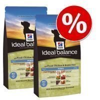 Hill's Ideal Balance -säästöpakkaus - Mature Chicken & Rice (2 x 12 kg)